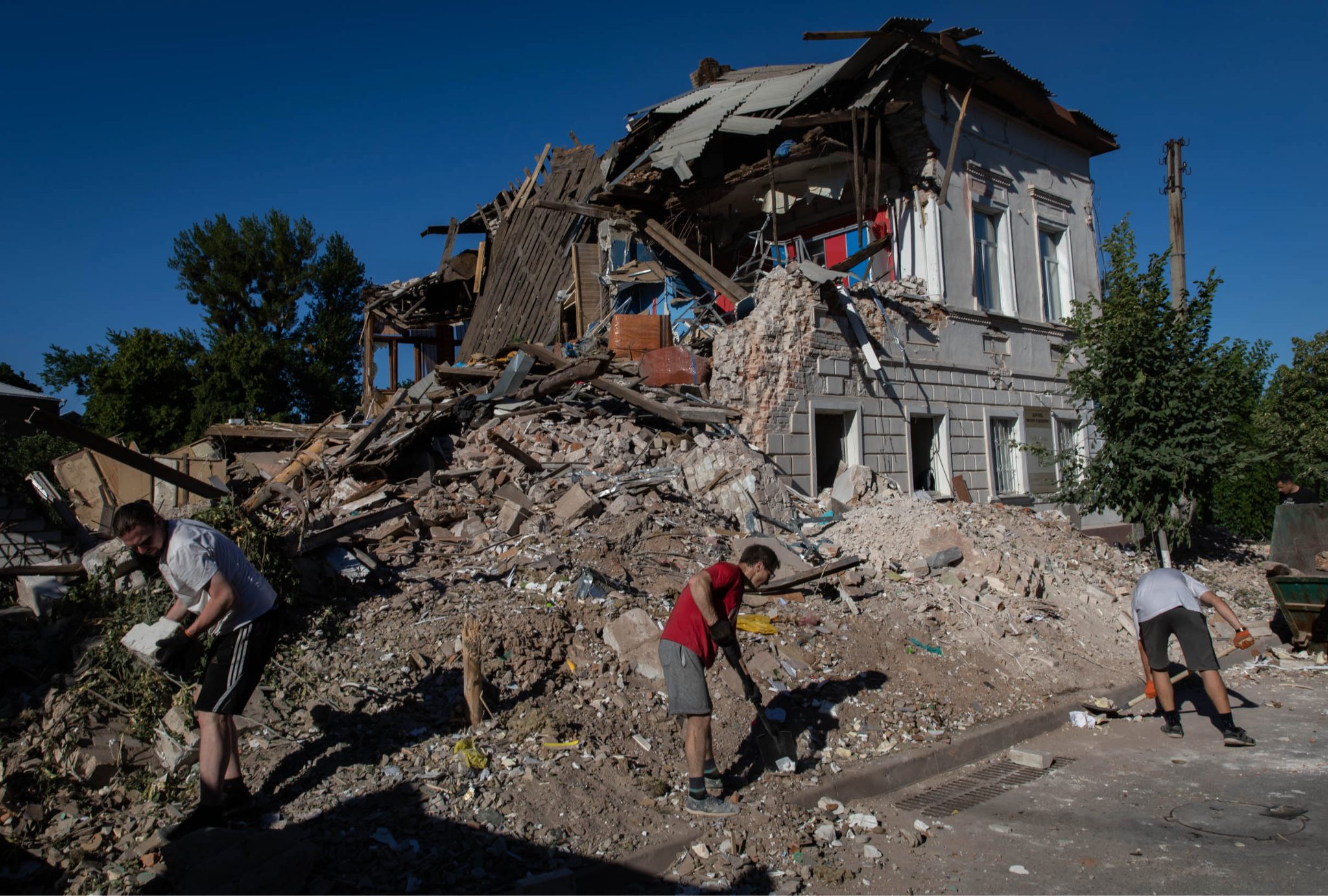 cleaning up after a missile strike