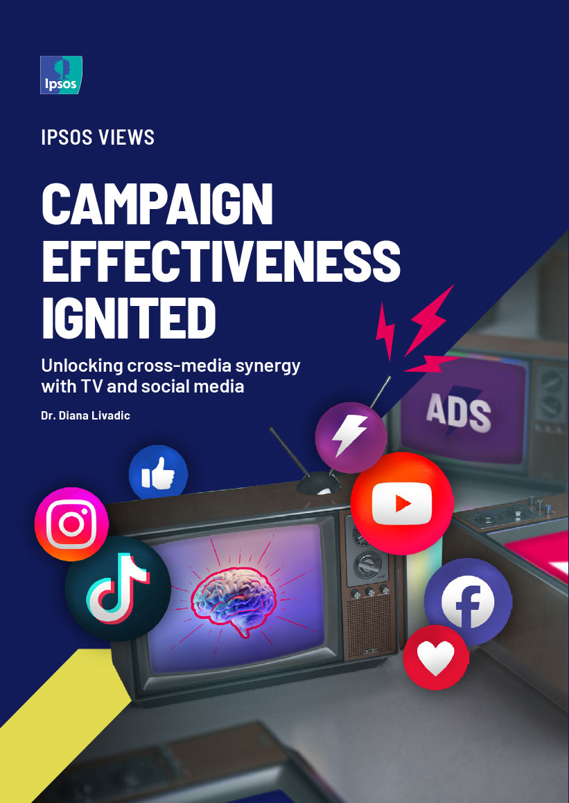 Ipsos Views Report Cover: Campaign Effectiveness Ignited: Unlocking cross-media synergy with TV and social media