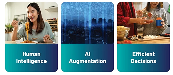 Three pillars to scale Human Understanding: Human Intelligence, AI Augmentation, Efficient Decisions