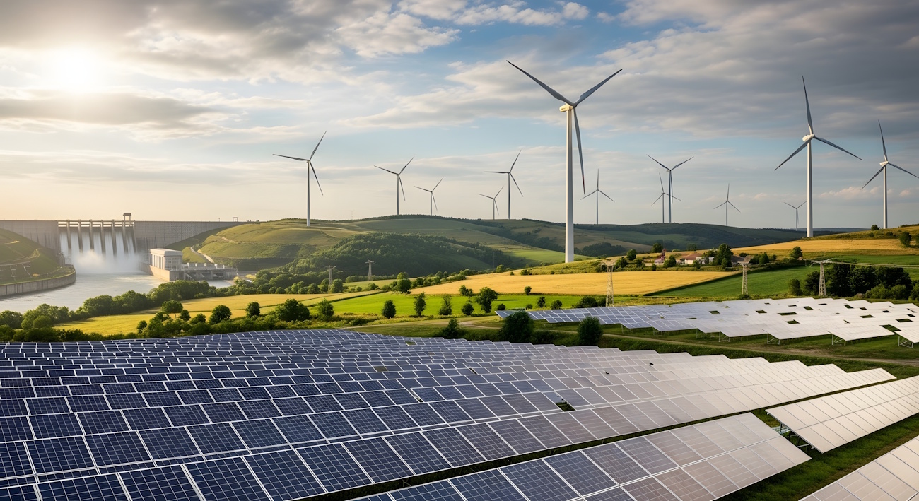 Darstellung nachhaltiger Energiequellen