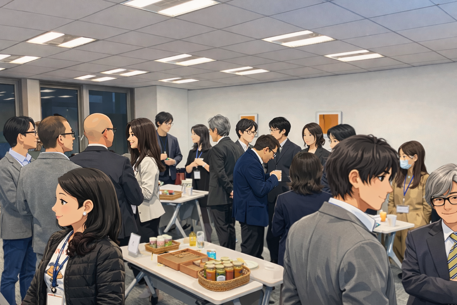 イベントのネットワーキング風景