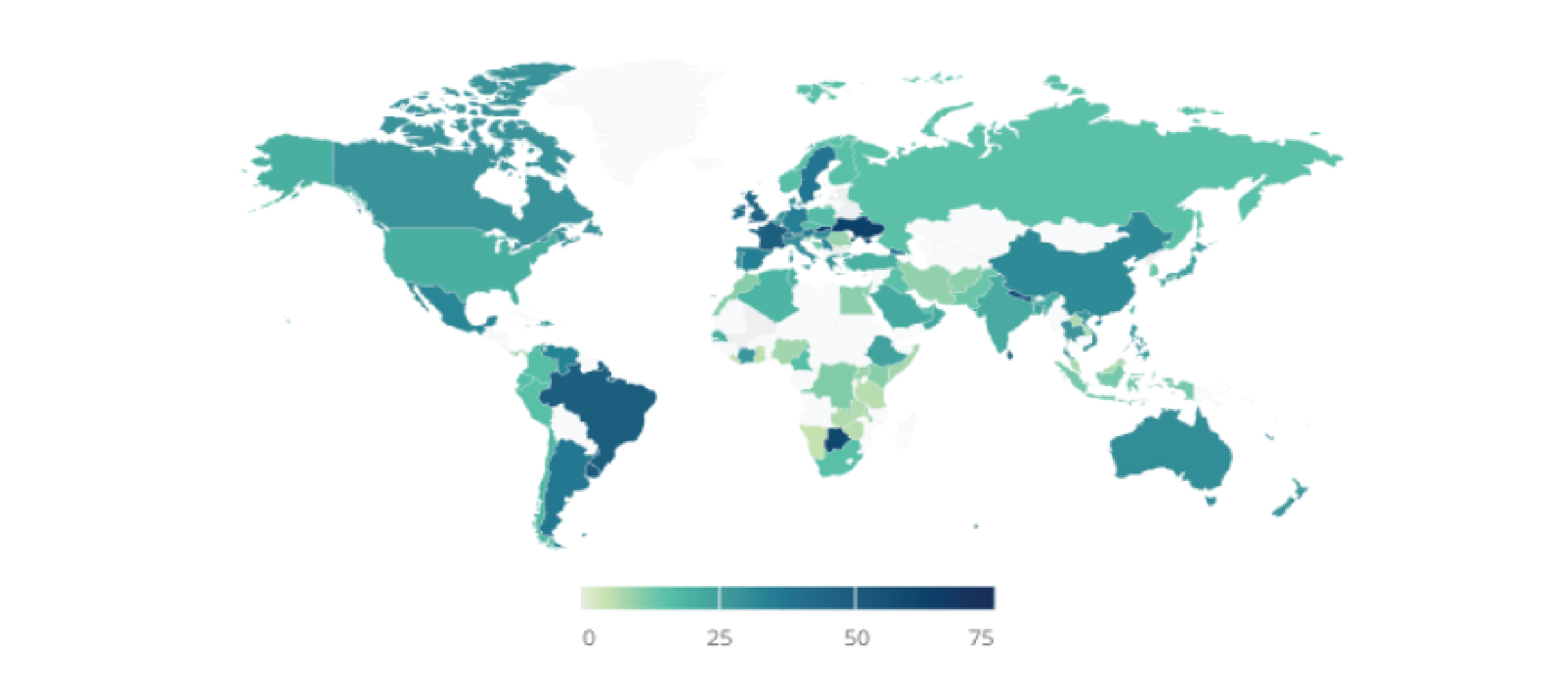 Global LGBTQS2+ Sports Conversations 2022 Map