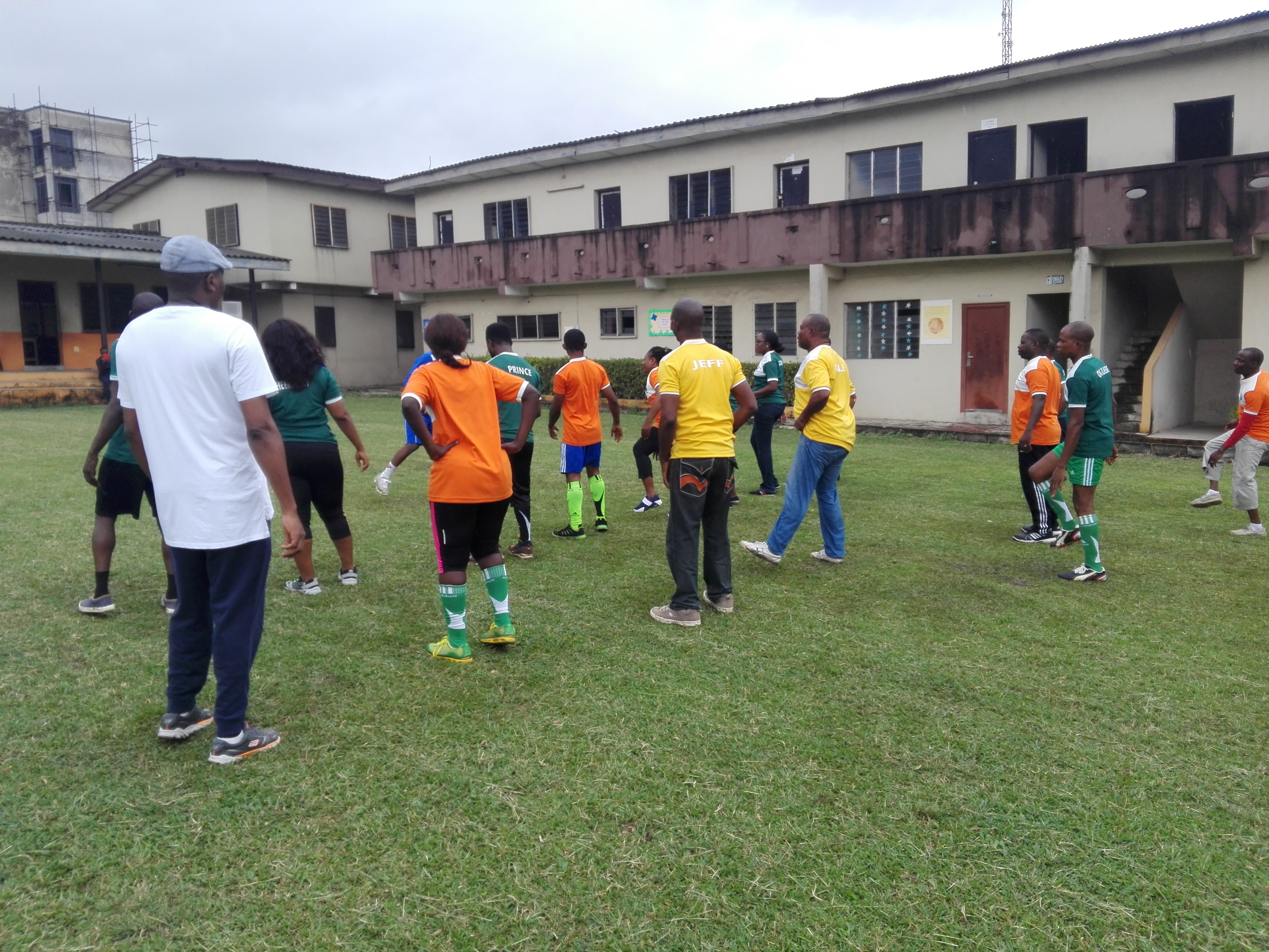Staff Playing In field