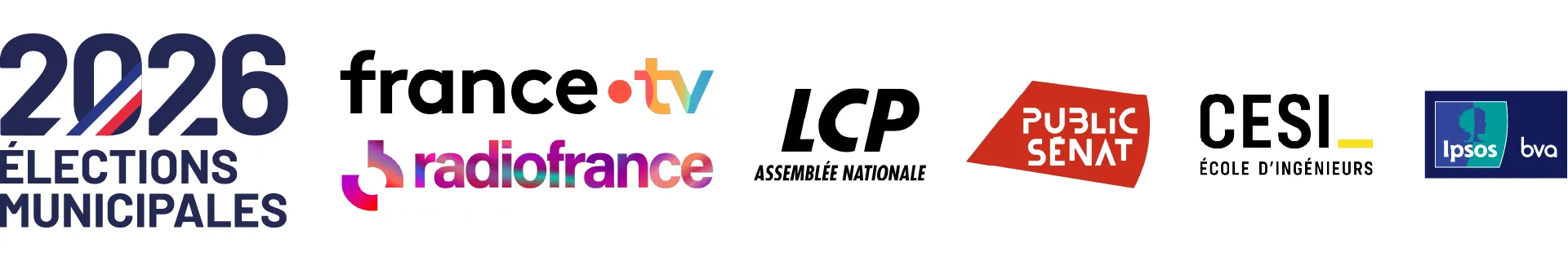 Municipales 2026 | France Télévisions | Radiofrance | LCP | Public Senat | Estimations Ipsos bva