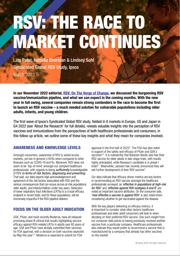 Ipsos | RSV The race to market 