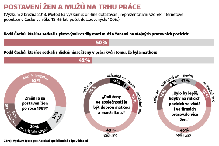 Rovné postavení mužů a žen na trhu práce - Ipsos