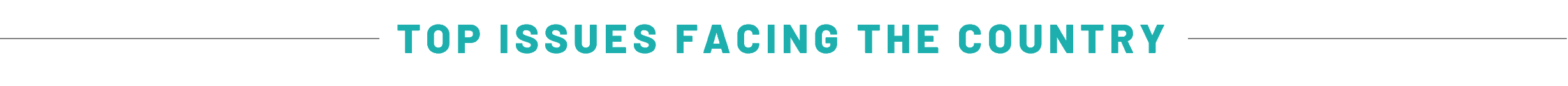 TOP ISSUES FACING THE COUNTRY