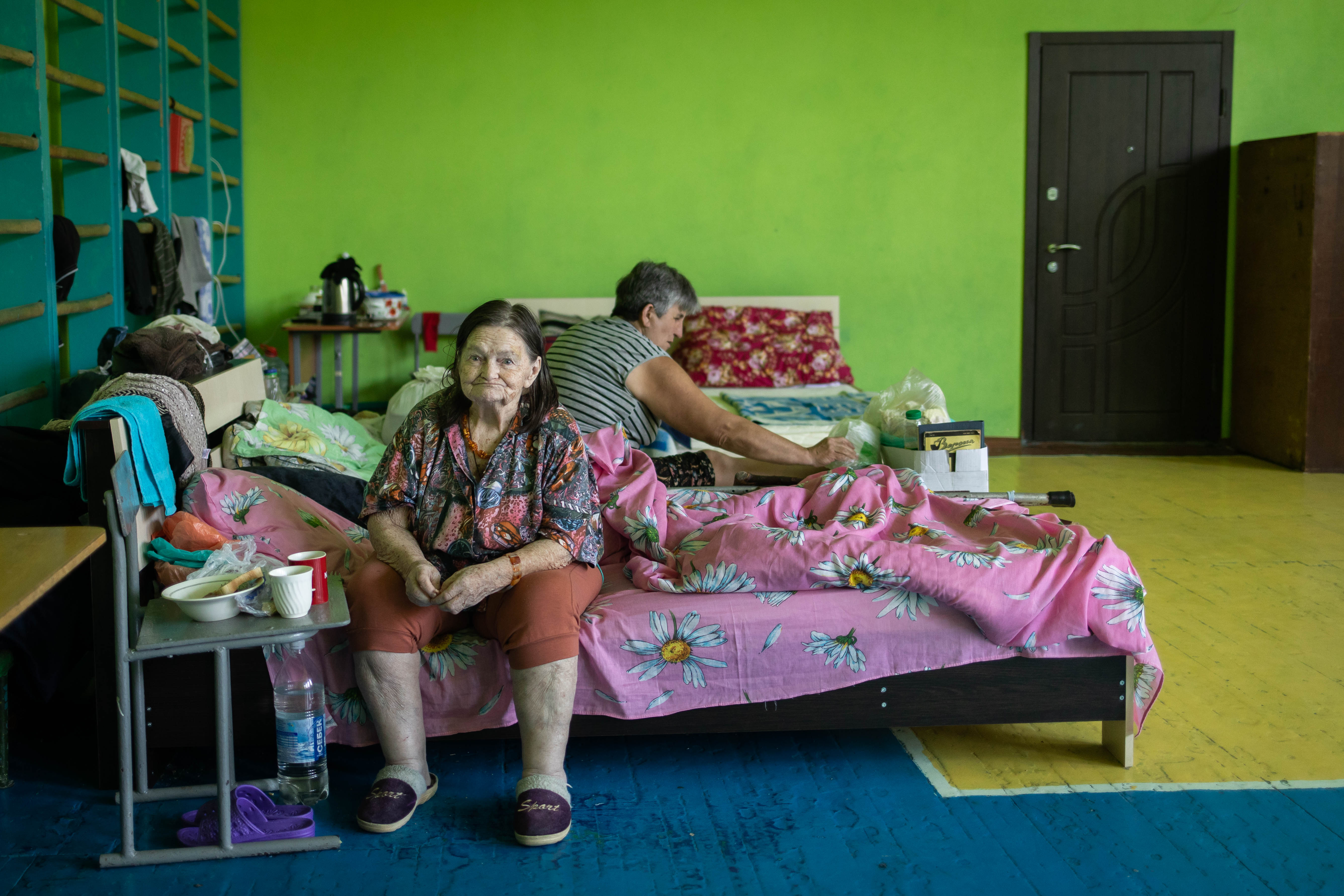 In Kharkiv, a school building has been converted into a shelter for displaced persons with mental health needs.