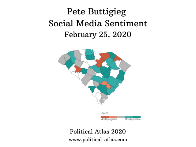 Buttigieg social media sentiment South Carolina Feb 25