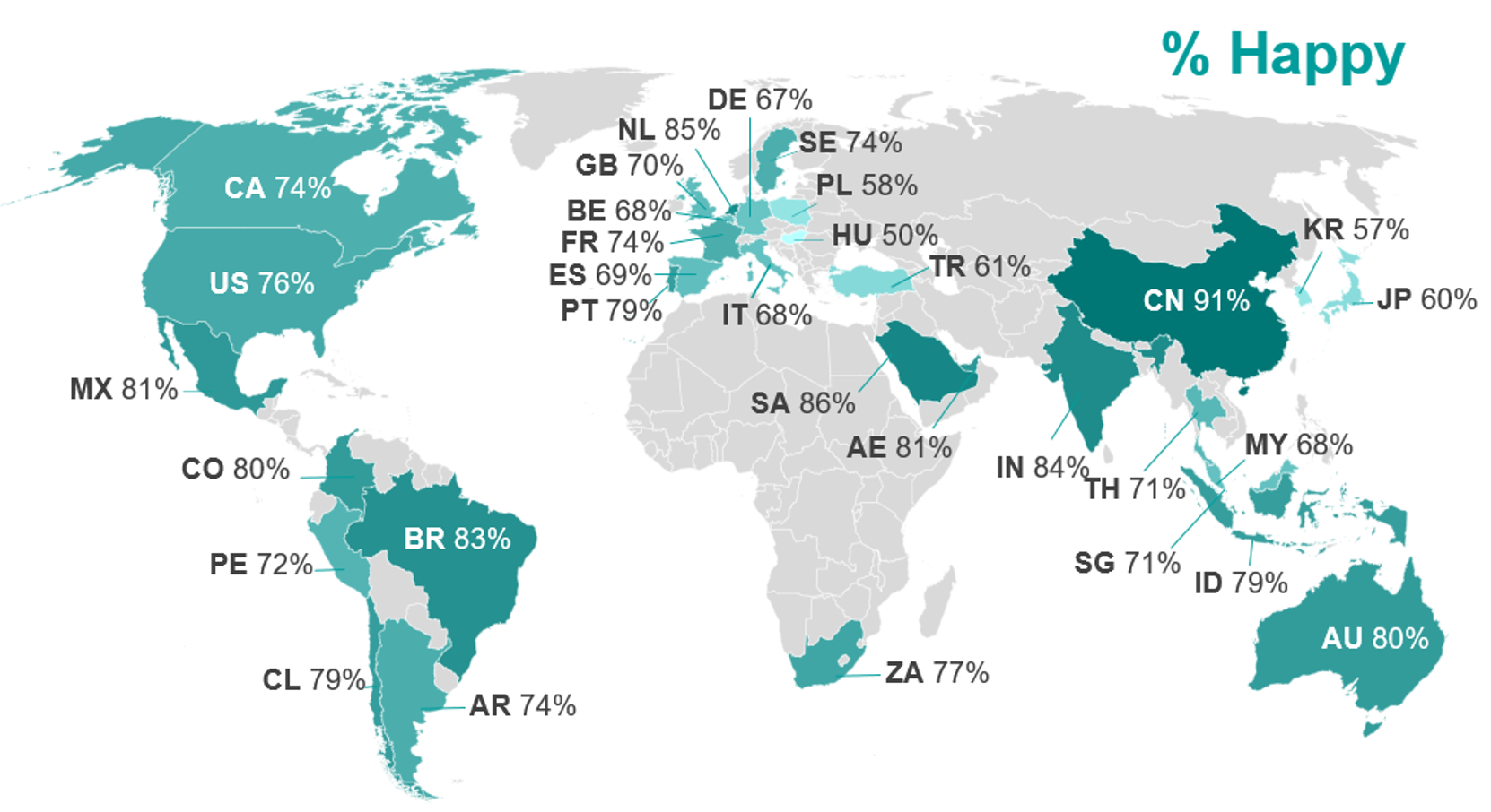 Australians are less happy than they were in 2021 Ipsos