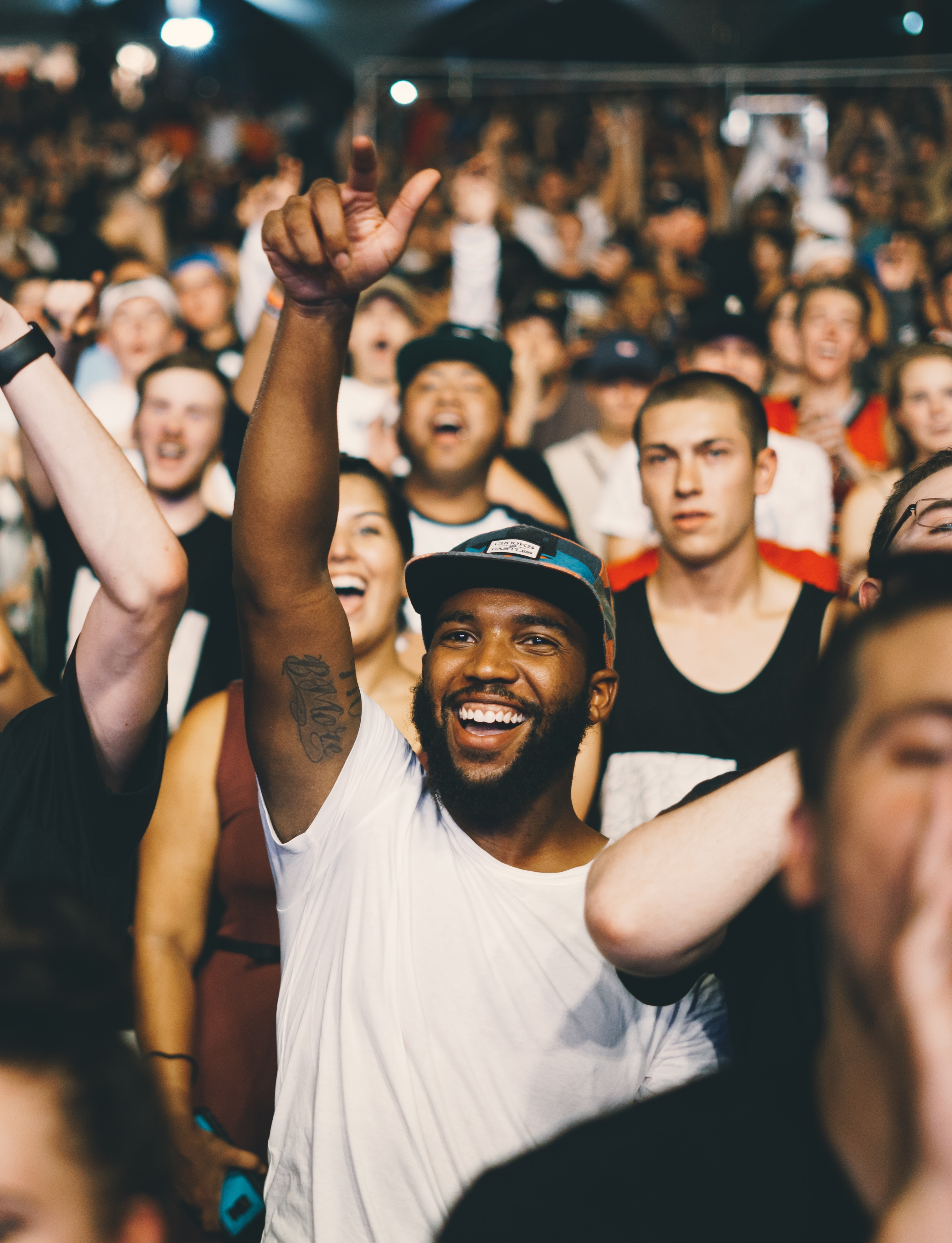 Happy crowd