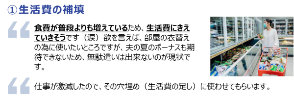 1.生活費の補填