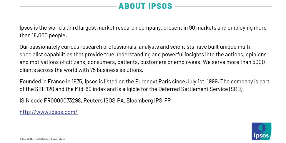 Ipsos is the world’s third largest market research company, present in 90 markets and employing more than 18,000 people. 