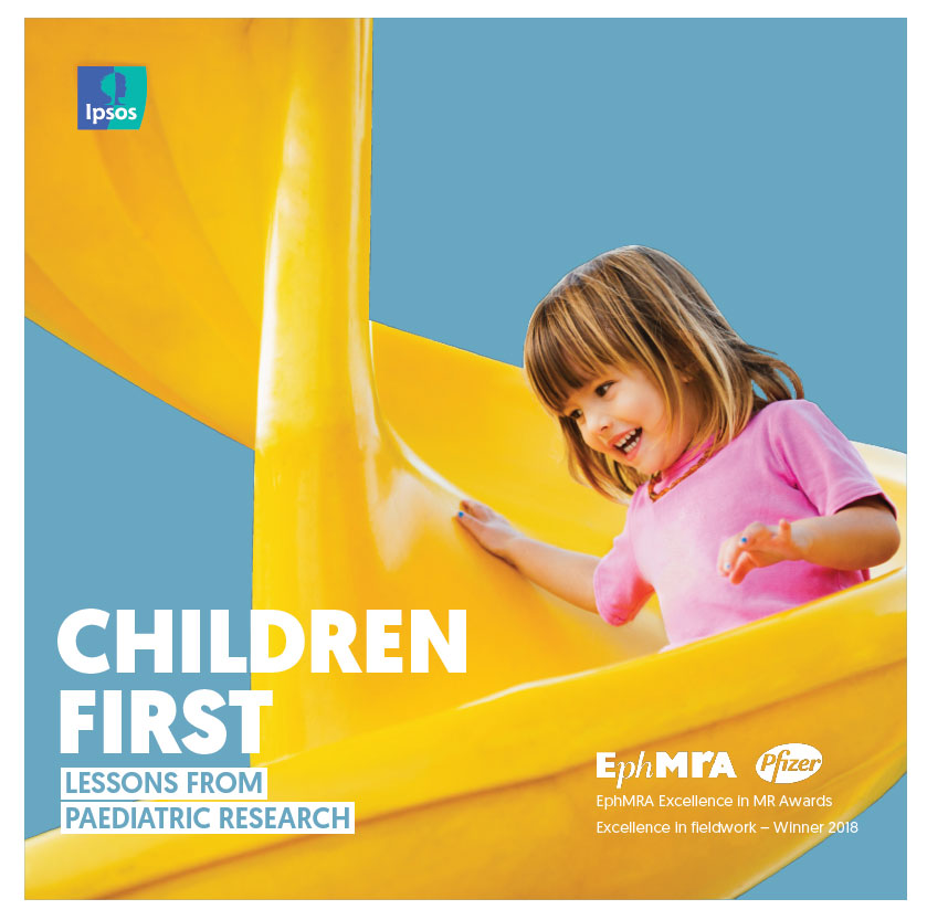 Child sliding down yellow slide - Children First. Lessons from Pediatric Research