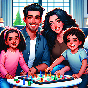 Ipsos Facto with the prompt: 1. Create an image of an advertisement with a Brazilian family.