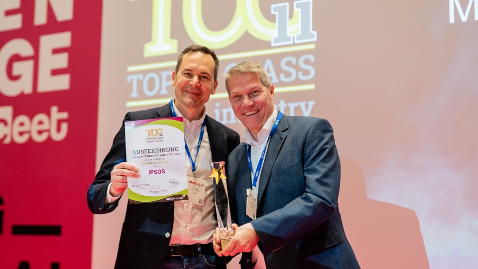 Ipsos bei der TOCii-Verleihung in der Kategorie Markentracking