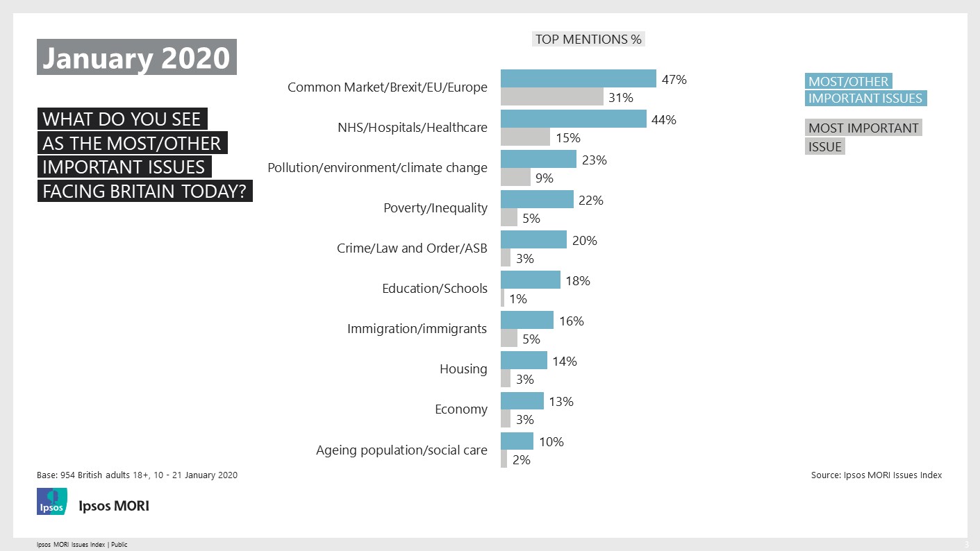 Ipsos Issues Index January 2020