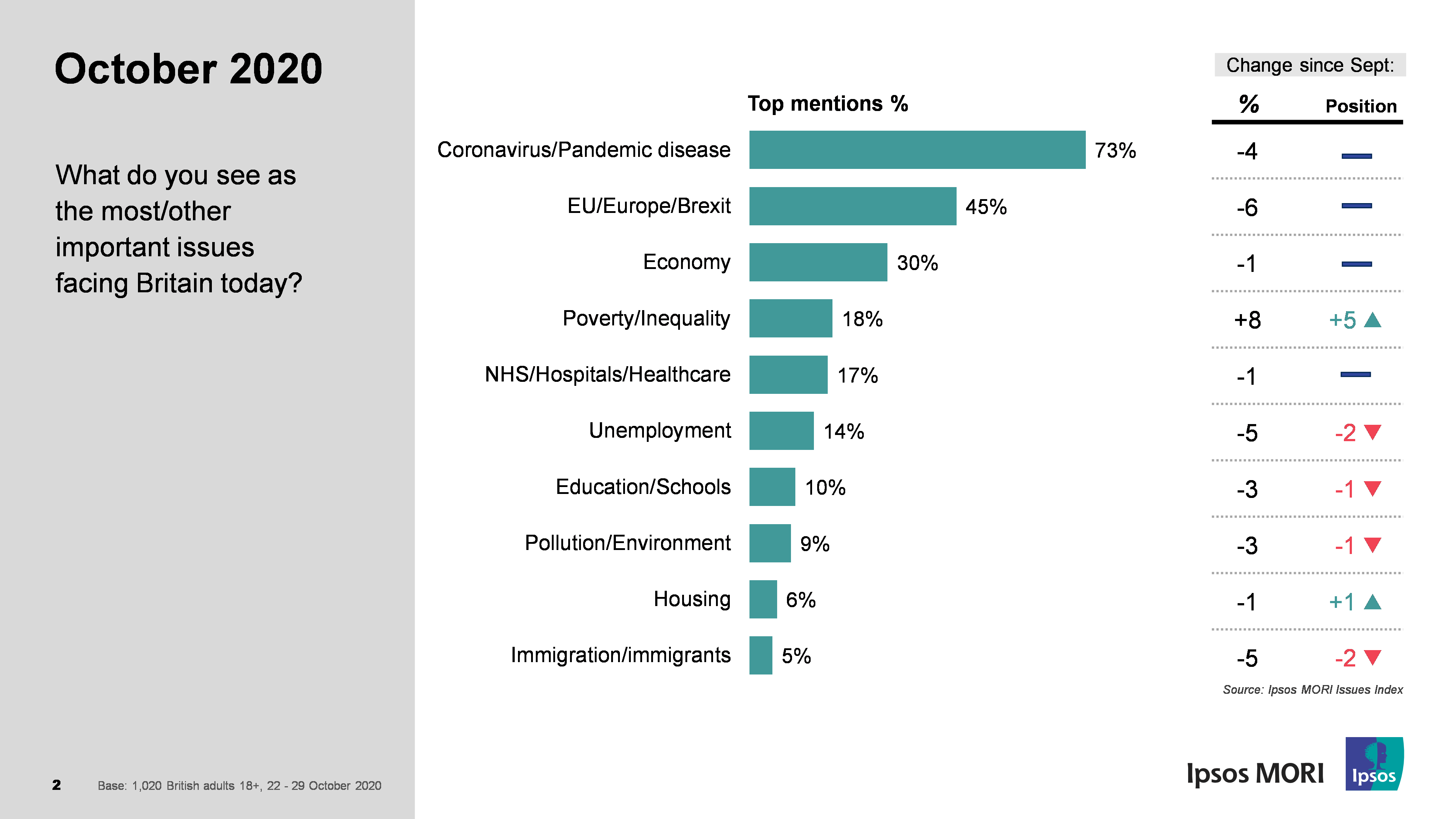 What do you see as the most/ other important issues facing Britain today?