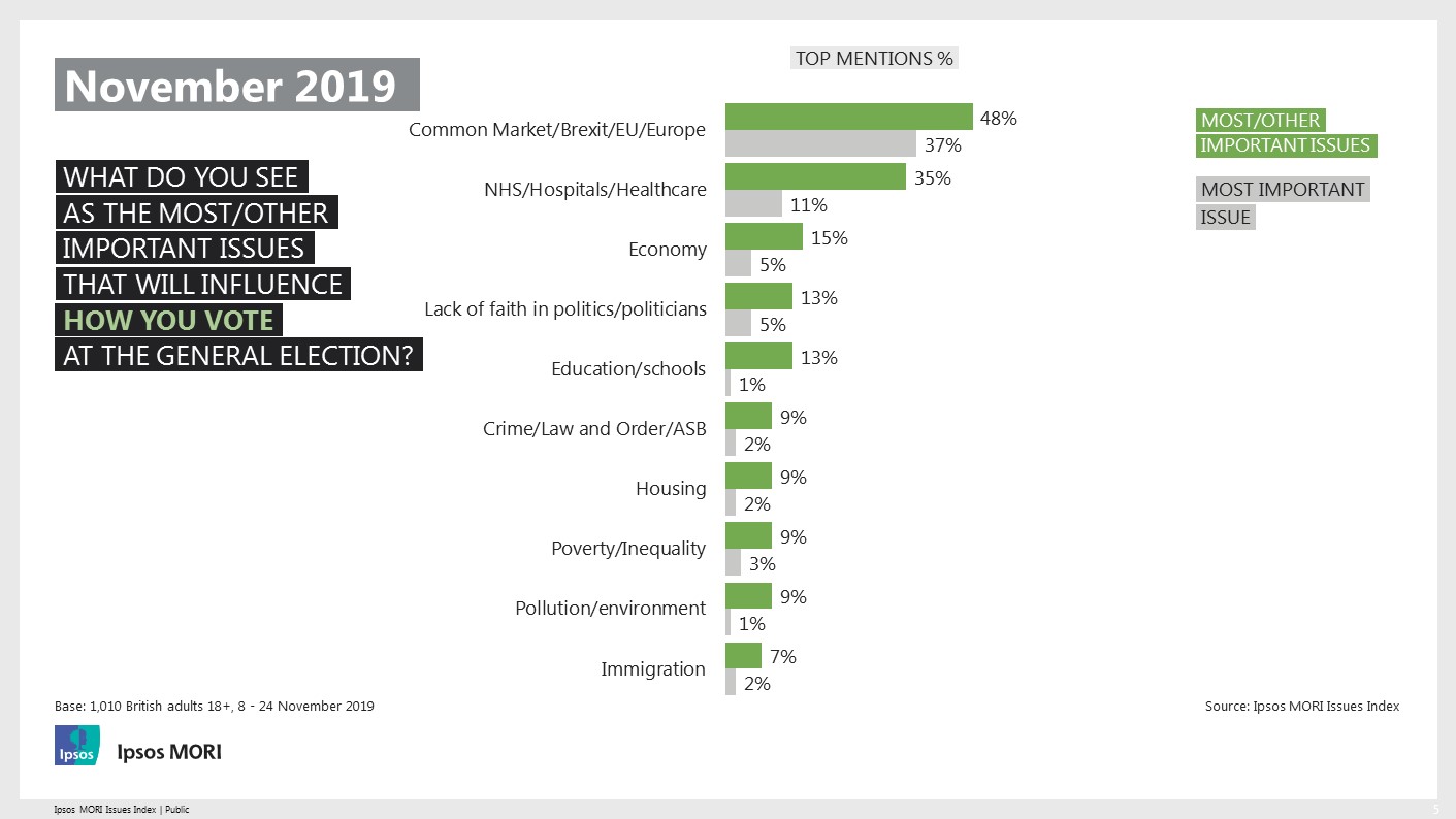 Ipsos Issues Index November 2019