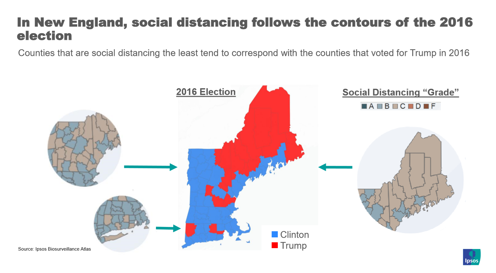 Social distancing follows contours of 2016 election