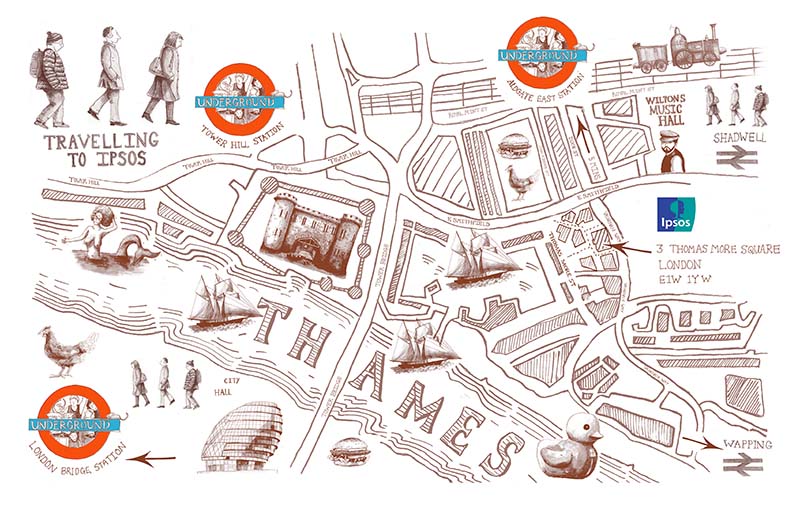 Travelling to the Ipsos offices at 3 Thomas More Square London E1W 1YW
