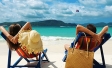 Affluent European on holiday