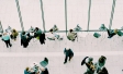 people sitting in public area