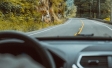 Driving down a mountain road