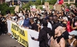 Crowd of protesters holding signs | George Floyd | Ipsos