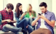 youth looking at the phone