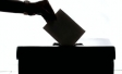Black and white image of vote being cast