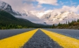 Road with mountains in background