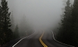 Road leading into fog