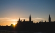 Sun setting over Parliament Hill
