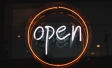 Neon 'open' sign