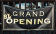 Sign for 'grand re-opening'