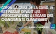 COP26 : La crise de la Covid-19 est passée devant les préoccupations à l’égard des changements climatiques