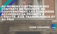 Au moment d’attribuer des contrats de sécurité du gouvernement, les Canadiens accordent la priorité à l’équité, à la transparence et au prix