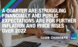 A quarter are struggling financially and public expectations are for further inflation and price rises over 2022