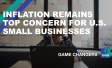 The text, "Inflation remains top concern for U.S. small businesses"