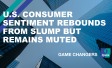 The words "U.S. consumer sentiment rebounds from slump but remains muted"