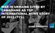 War in Ukraine Cited by Canadians as Top International News Story of 2022 (71%)