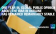 One year in, global public opinion about the war in Ukraine has remained remarkably stable