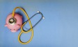 Piggybank with stethoscope