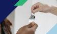 Image showing one person handing house keys to another