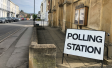 Polling station sign