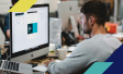 image of person using a computer at work