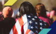 Image of a person wearing an American flag