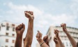 fists in the air