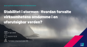 Banner picture of fjord, dark clouds